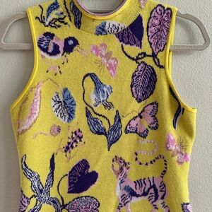 Maeve Purple and Yellow Textured Knit